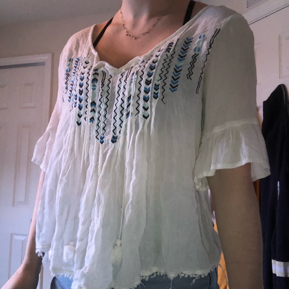 White thin blouse